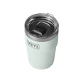 YETI Rambler 16 oz Stackable Cup color Ridgeline vista superior con tapa transparente y cierre magnético