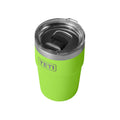 YETI Rambler 16 oz Stackable Cup color Venom vista superior con tapa transparente y cierre magnético.