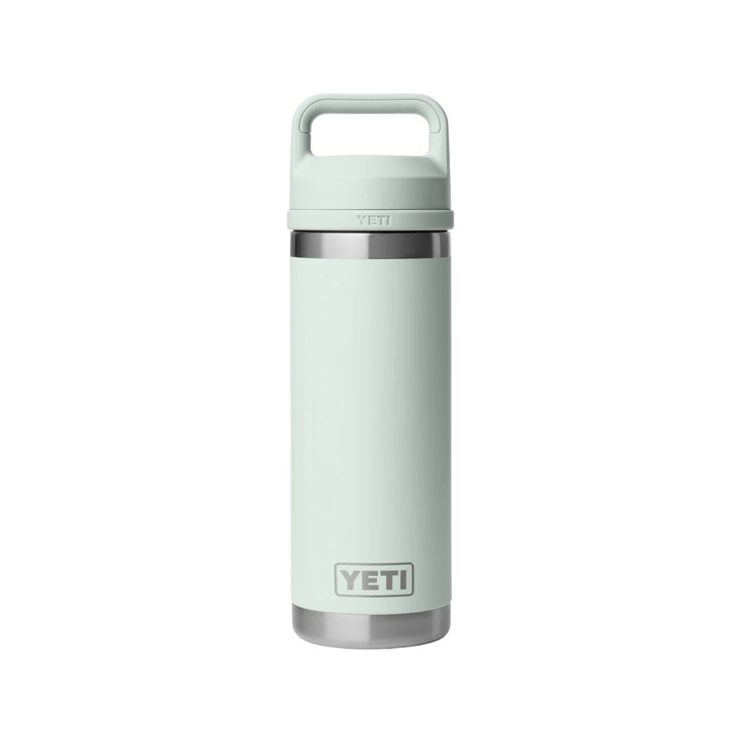YETI Rambler Bottle Chug V2 18 oz color Ridgeline botella térmica de acero inoxidable con tapón de asa.