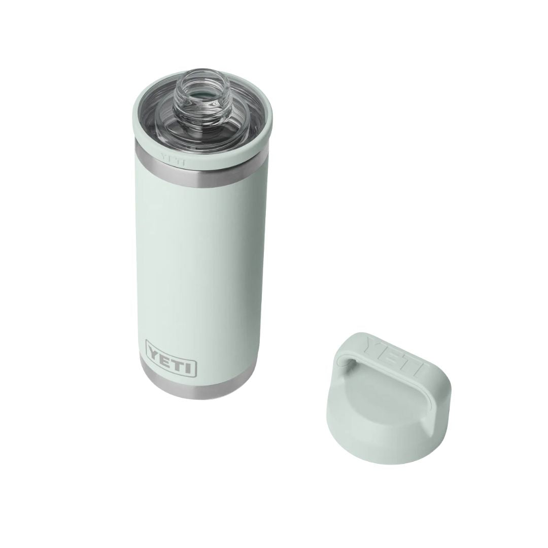 YETI Rambler Bottle Chug V2 26 oz color Ridgeline vista superior con boquilla chug abierta.