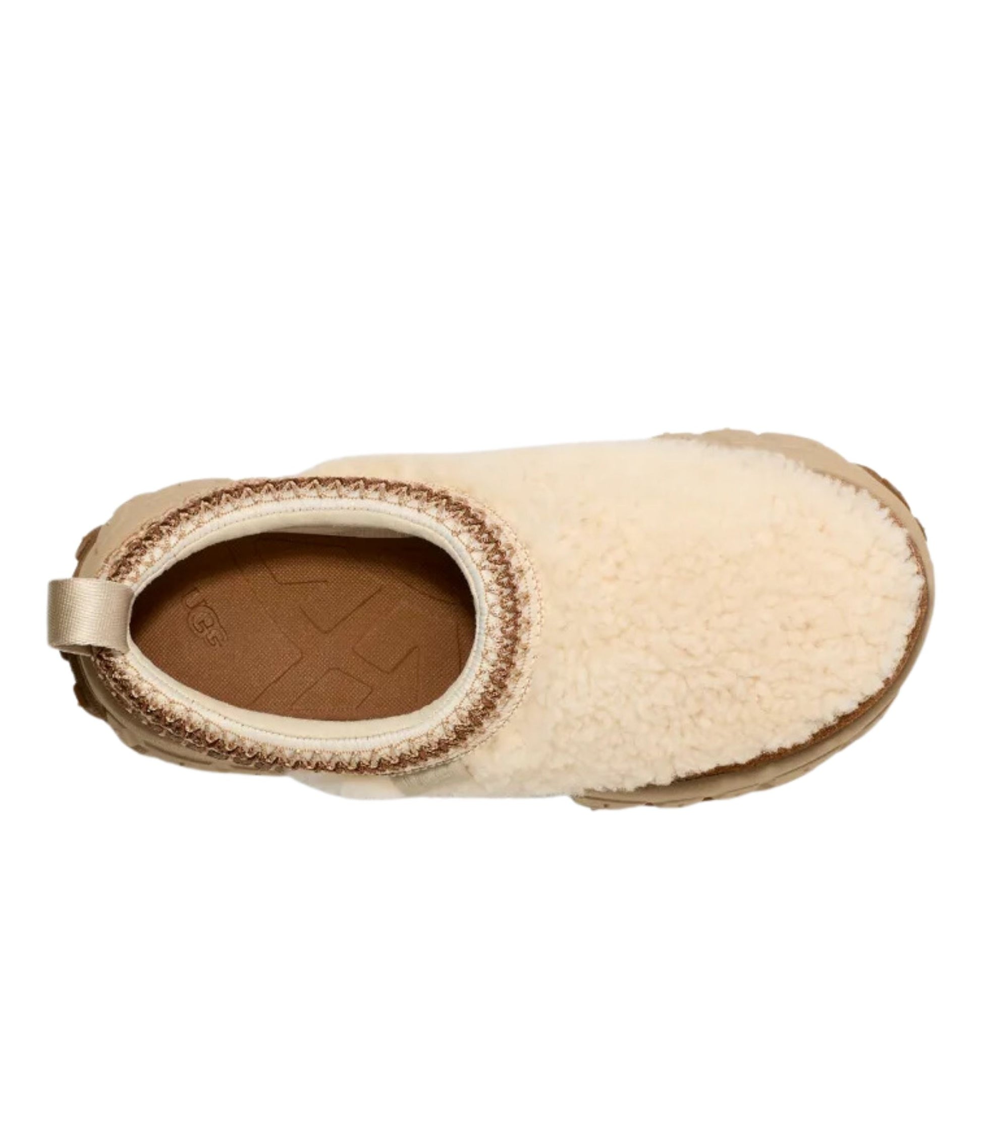 vista interiror de zuecos ugg daze oveja